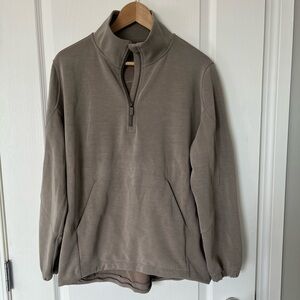 Lululemon Athletica Taupe Quarter-Zip Hoodie